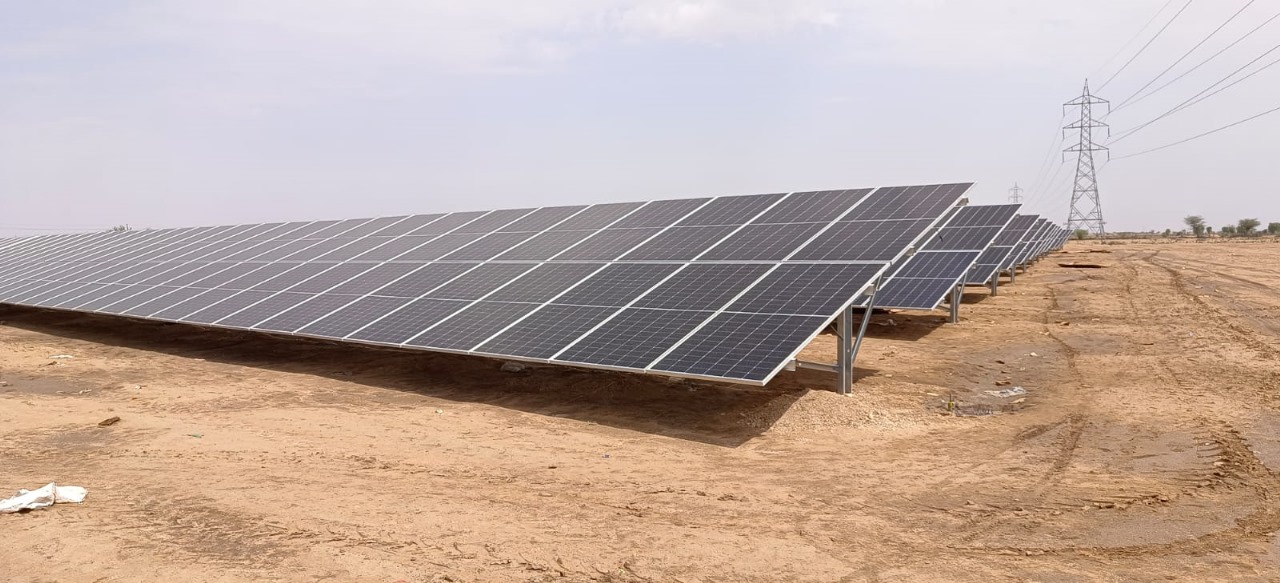 Existing Greenroots ground mounted solar installation, illustrating open access solar